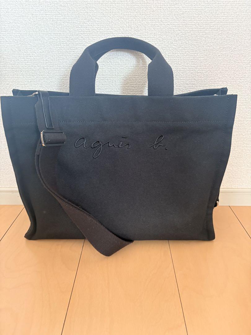 注目ショップ・ブランドのギフト agnès b. ブラック トートバッグ バッグ