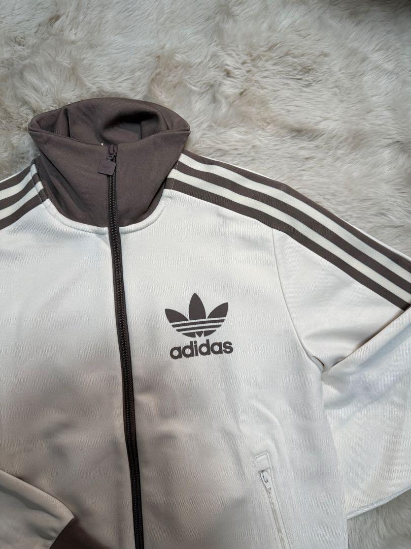新品⭐️女性　80s復刻adidasトラックジャケット ベージュ×モカブラウン　L