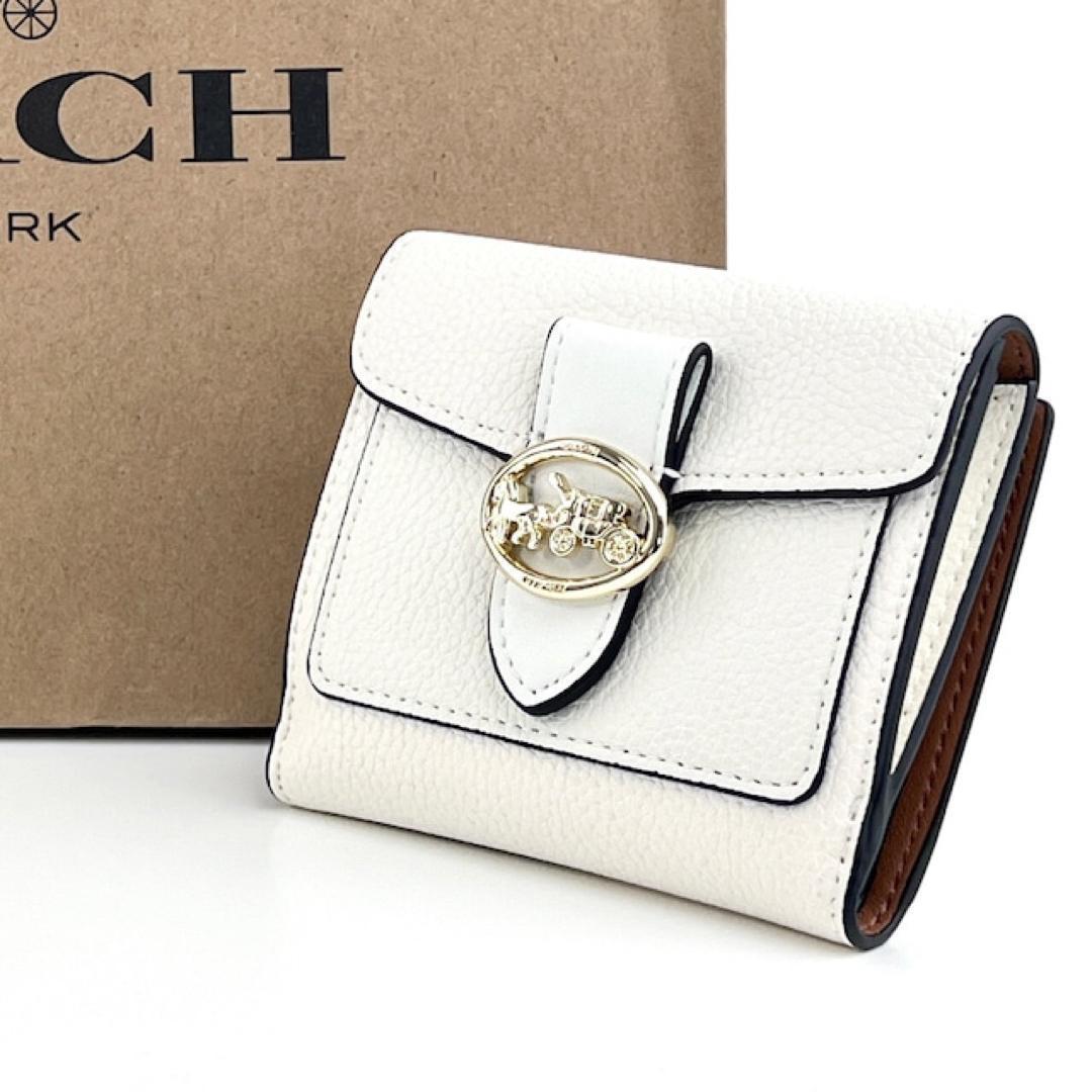 定番人気！ 新品 COACH ジョージー レディース 二つ折り 財布 コーチ 小物