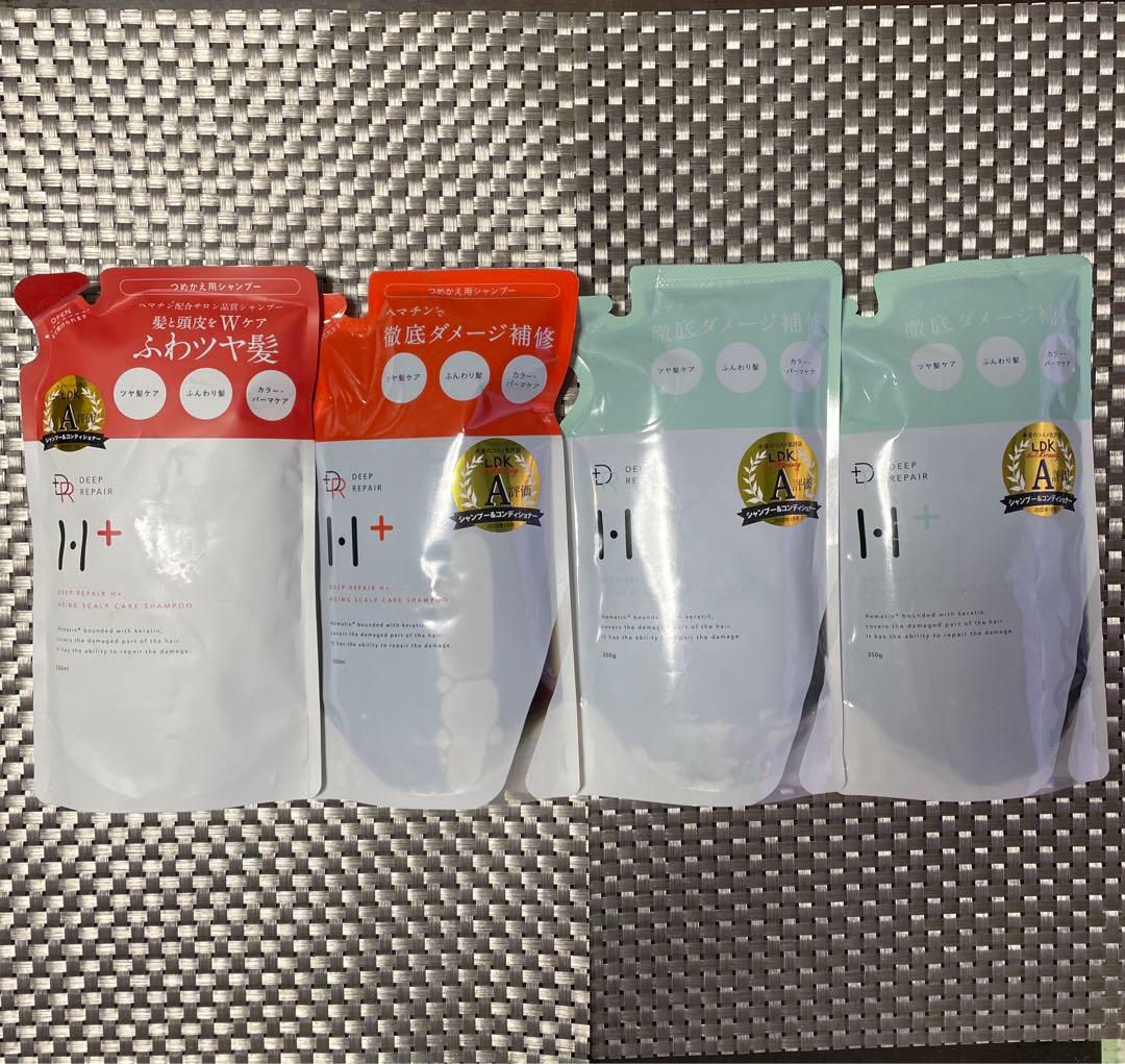 DRH+︎エイジングスカルプケアシャンプー＆トリートメント 詰替4袋セット