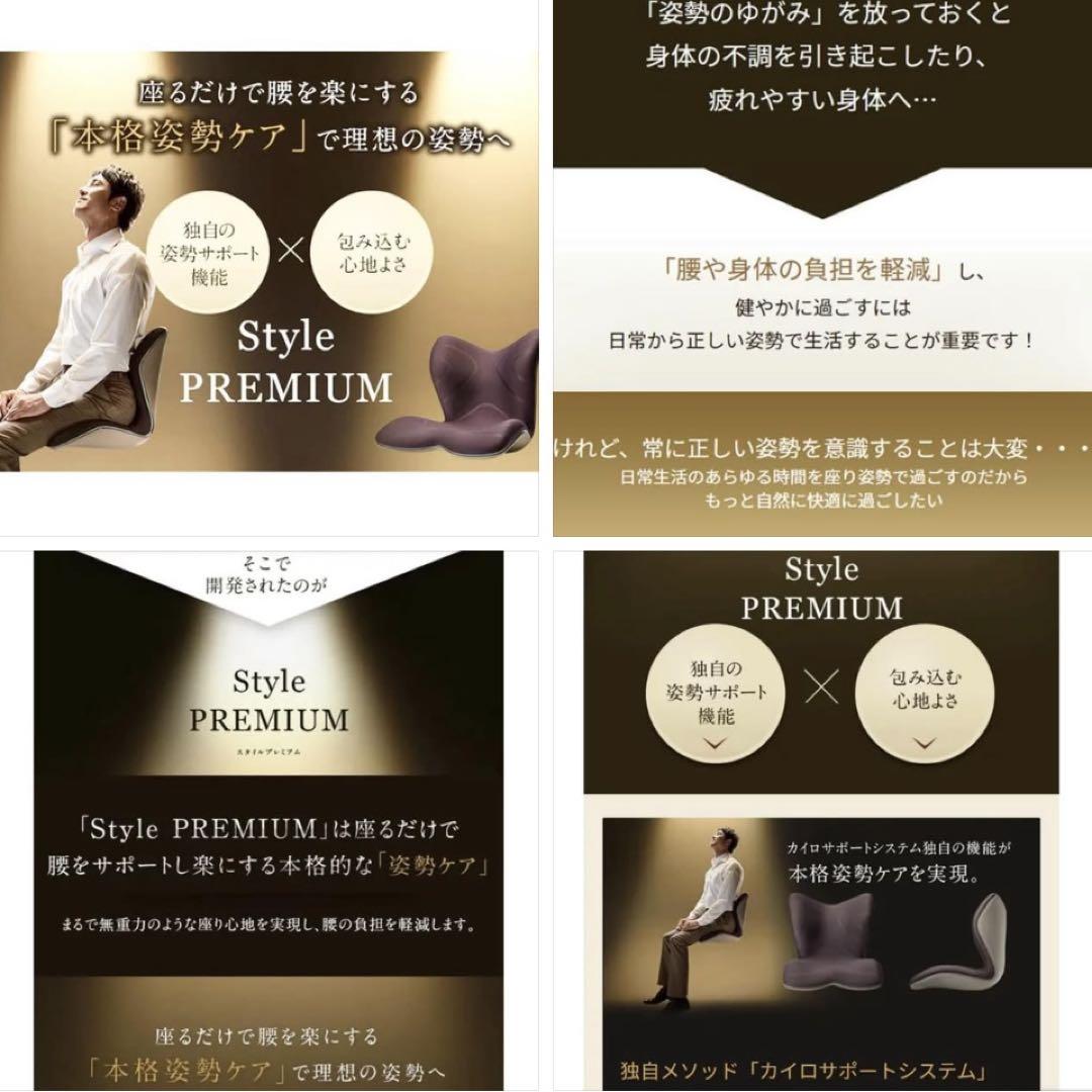 【美品 取説付き】MTG スタイル プレミアム 椅子 腰 骨盤 姿勢補正 座椅子