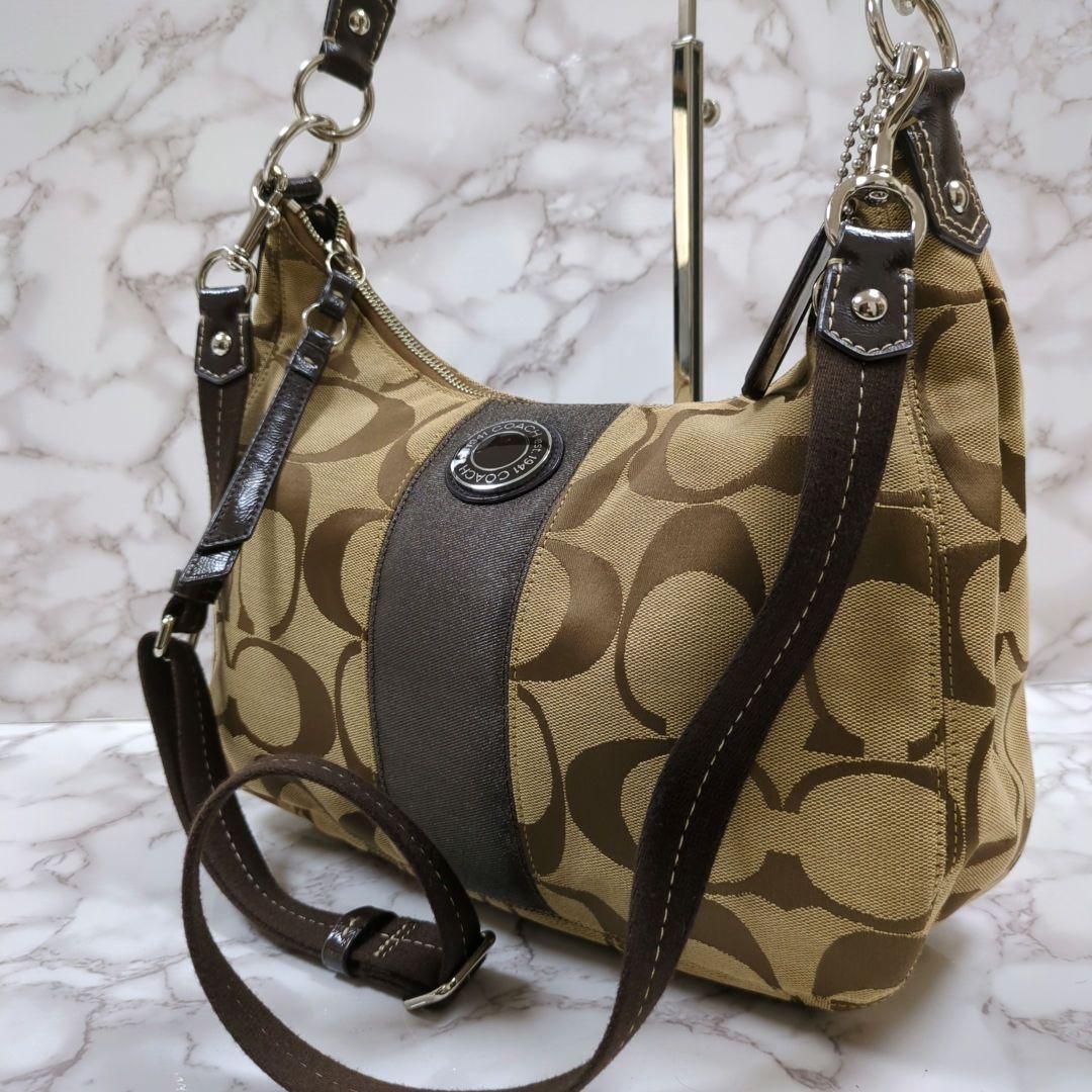コーチ 2way ショルダーバッグ トートバッグ シグネチャー チャームCOACH