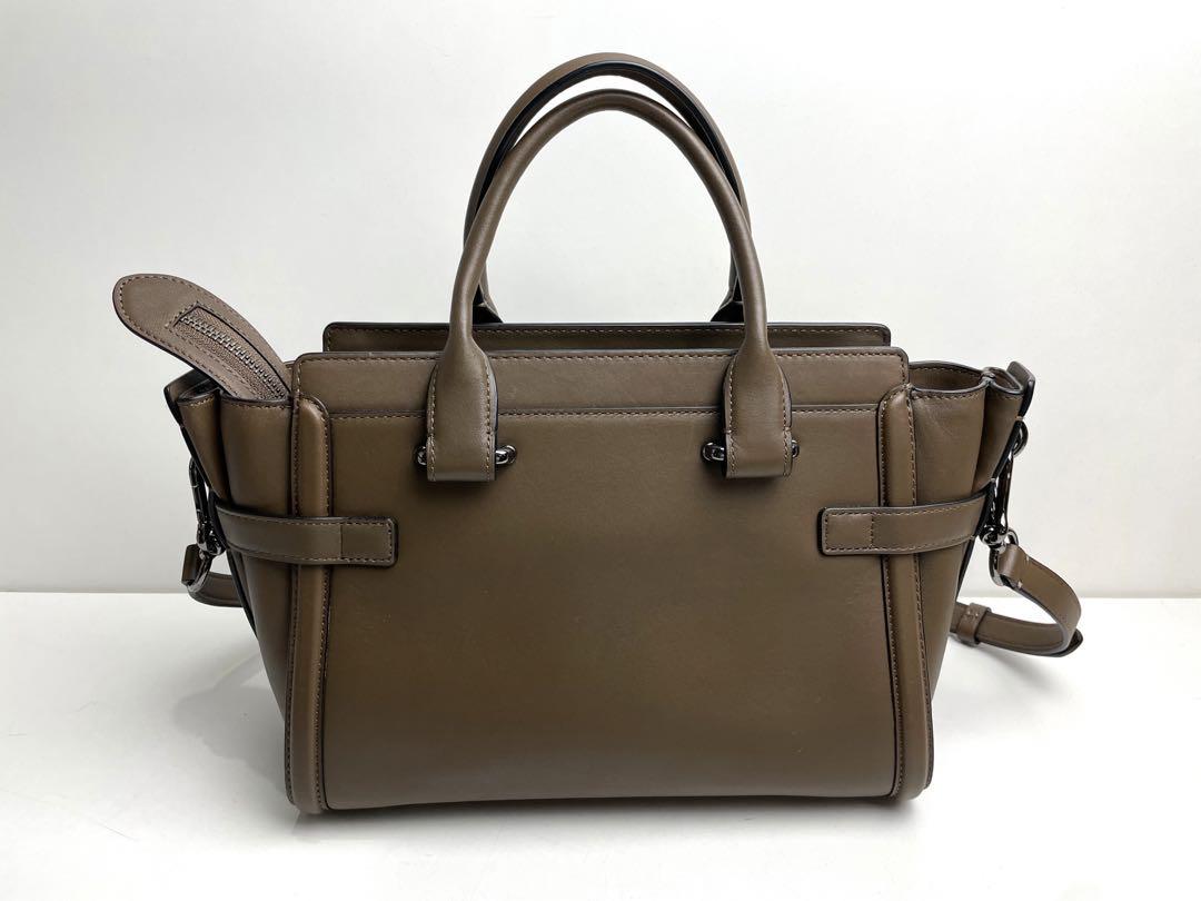 極美品 COACH ショルダーバッグ ロゴ型押し レザー ブラウン 未使用品 コーチ レザー ショルダーバッグ クロスボディ