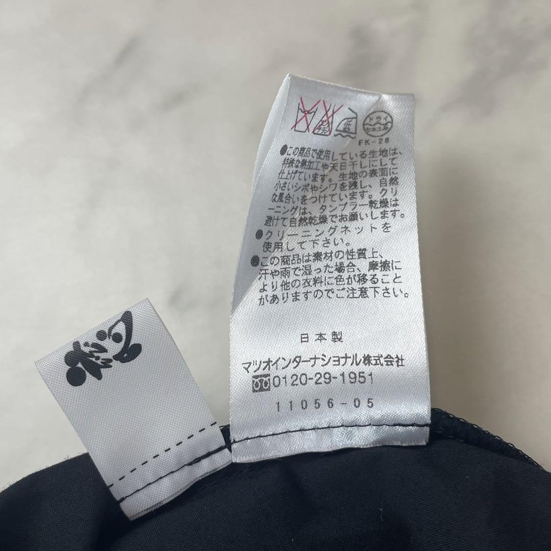 慈雨 ジウ レイヤード風 刺繍コットンシャツ 長袖 ブラック 黒 40