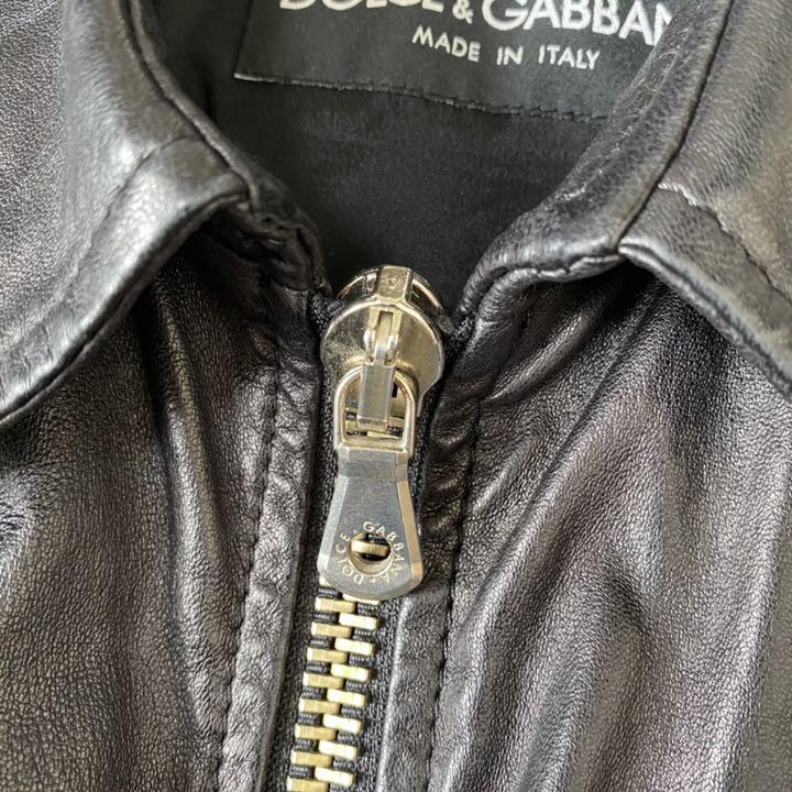 ポールスミ DOLCE&GABBANA - Dolce&Gabbana レザージャケット サイズ48 買い大人気 DOLCE&GABBANA ライダースジャケット レザージャケット レザージャケット