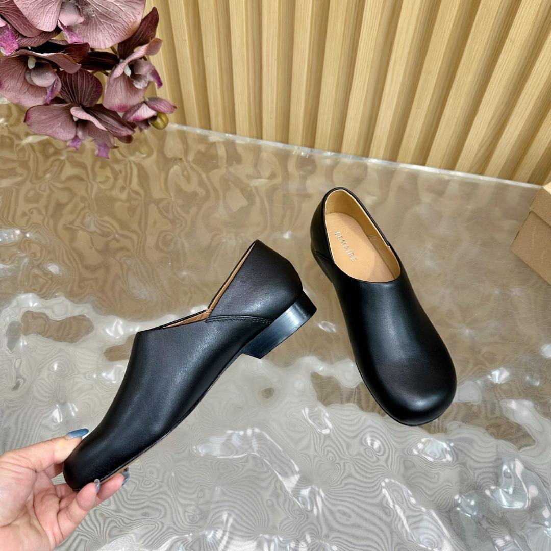 Lemaire 25S ローファー シンプル上品 ローマ風ストラップ 牛革 38