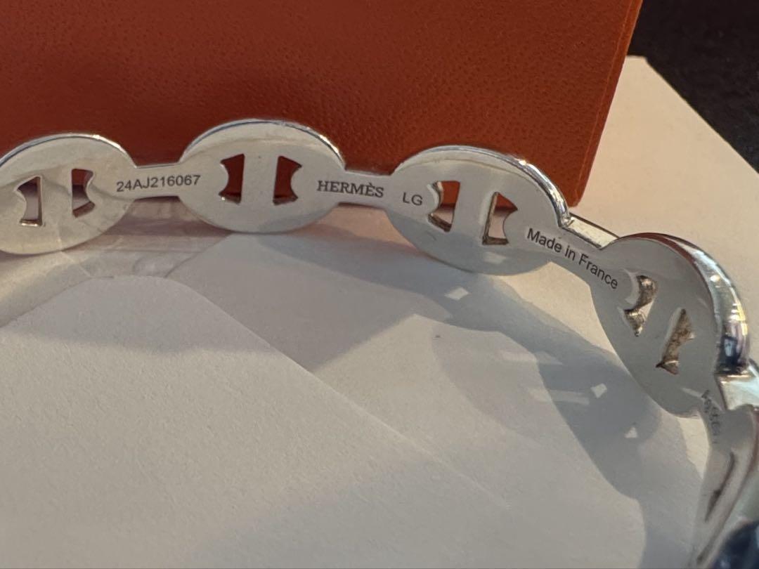 エルメス　HERMES バングル　希少LG アンシェネ