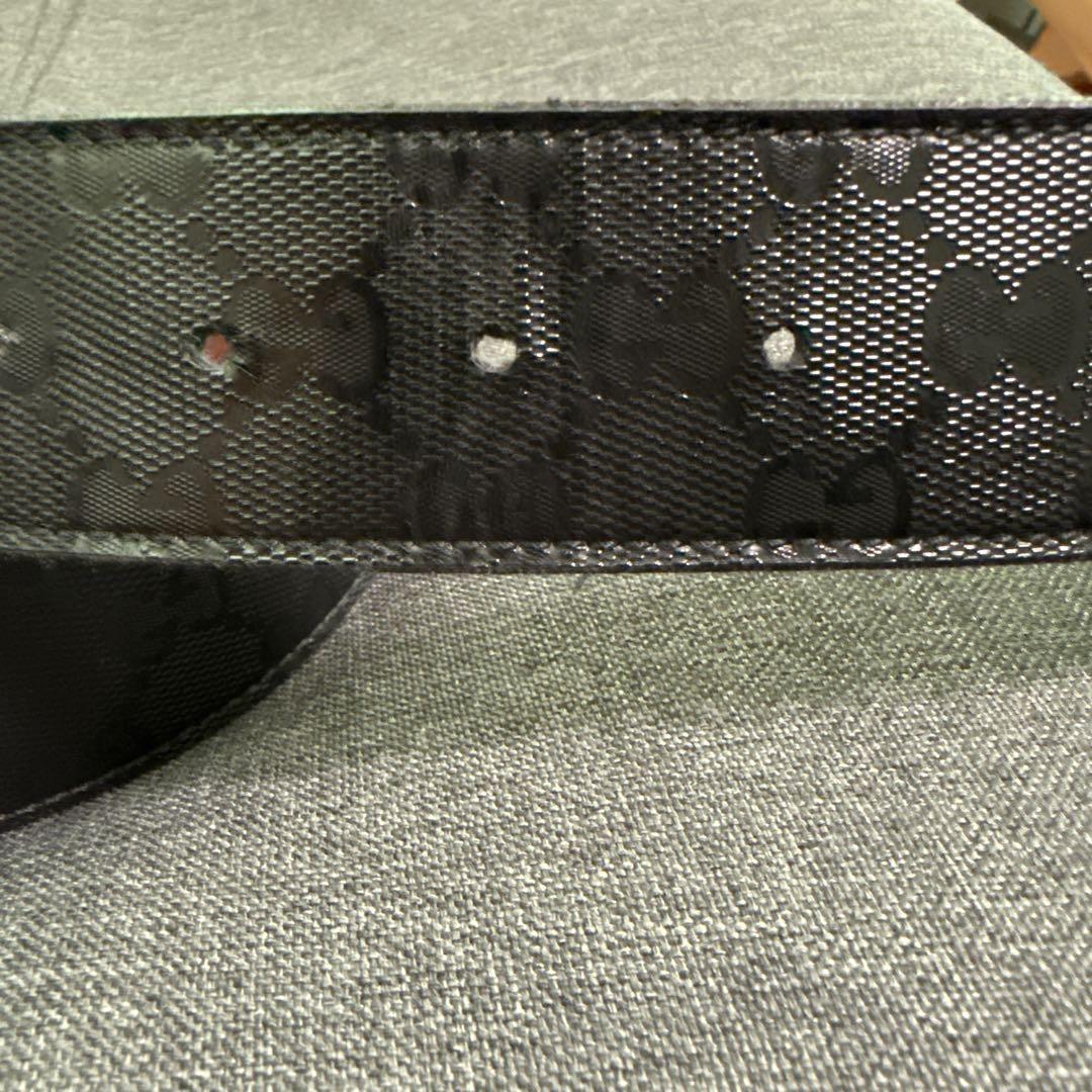 GUCCI GGロゴバックルベルトブラック
