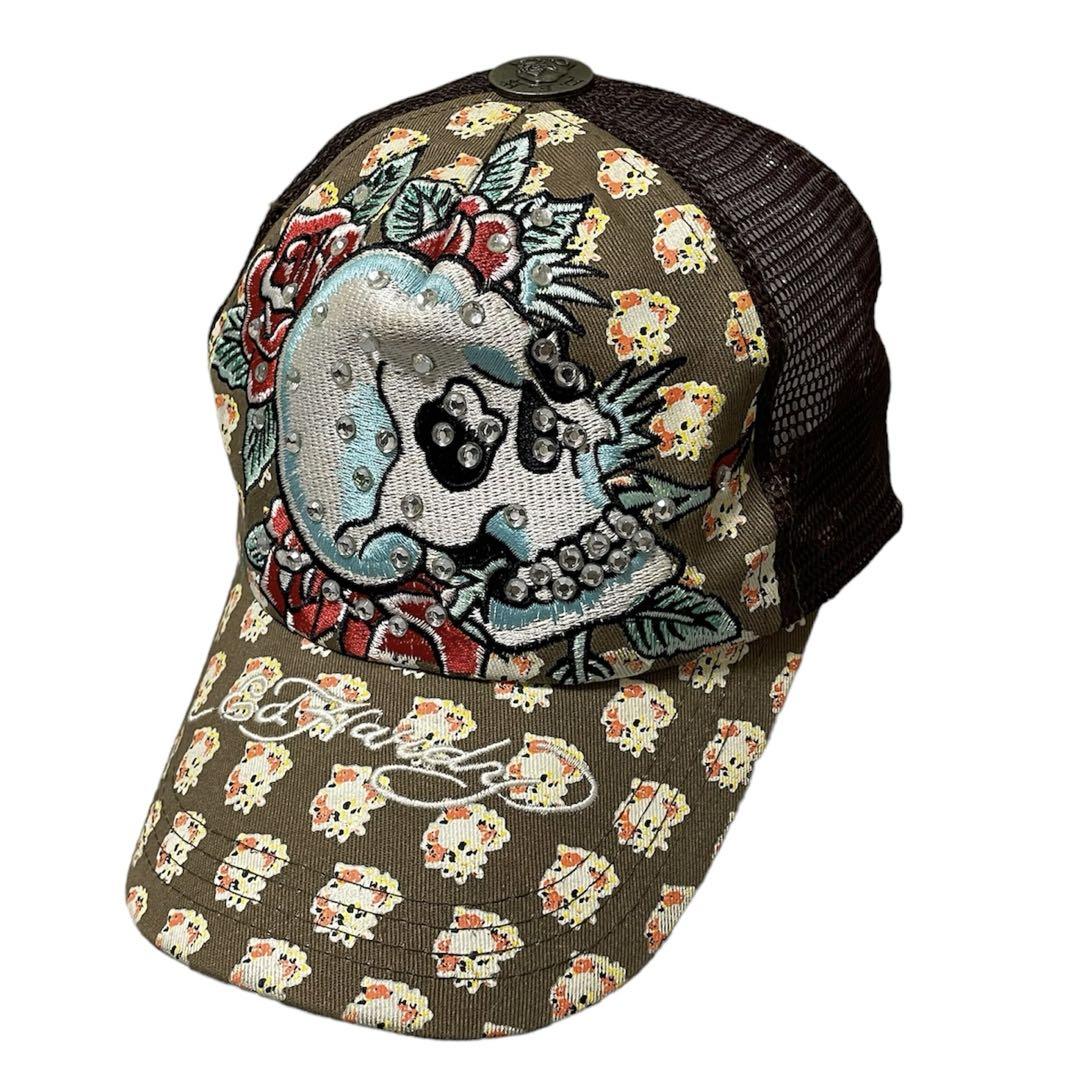 【 Ed Hardy 】 美品 エドハーディ メッシュ キャップ スワロ 大人用 エドハーディEd Hardy メッシュキャップy2k グランジ