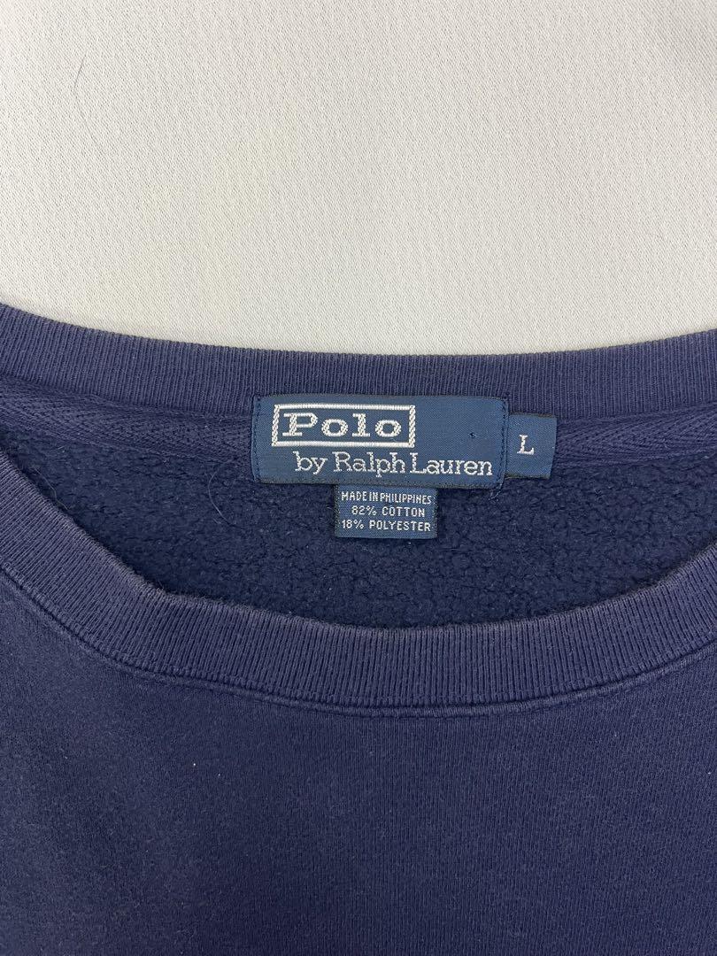 90s Ralph Lauren スウェット ラグラン ナス紺 ネイビー メンズ 90s RalphLauren スウェット ヴィンテージ 古着 ラグラン 茄子紺