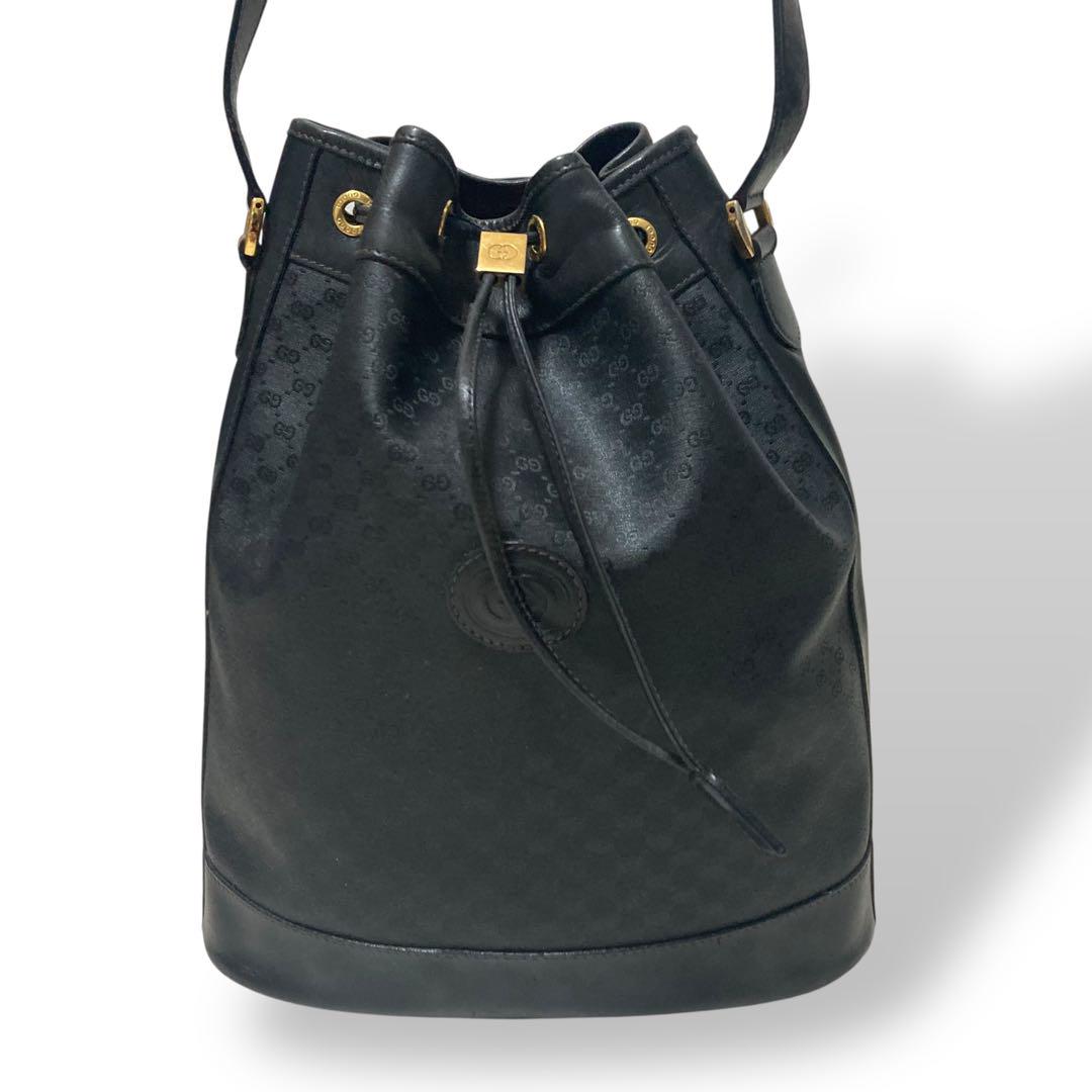未使用に近い✨グッチ　ショルダーバッグ　PVC　レザー　GG柄　ヴィンテージ グッチ GUCCI オールドグッチ ヴィンテージ マイクロGG PVC