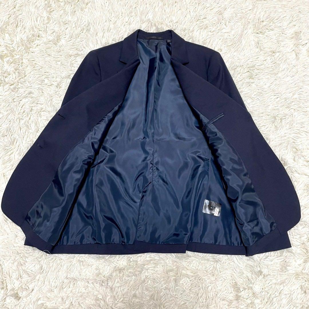 美品✨　ユニクロ　感動ジャケット　パンツ　セットアップ　スーツ　ネイビー　L