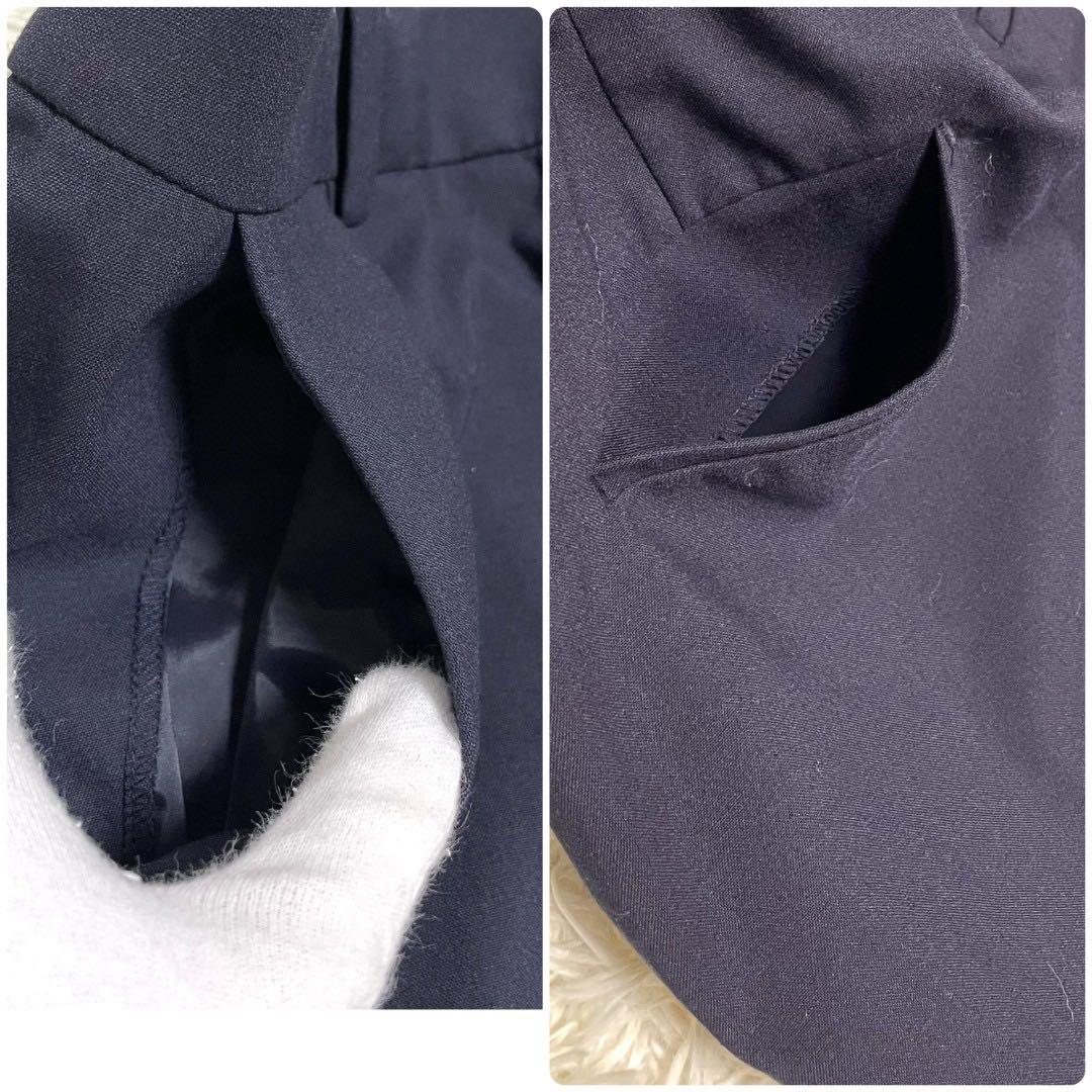美品✨　ユニクロ　感動ジャケット　パンツ　セットアップ　スーツ　ネイビー　L