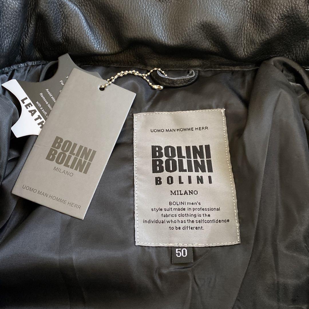 冬物一掃激安】新品 BOLINI イタリア ミラノ 革ジャン ダウン
