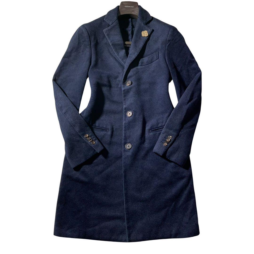 bottラルディーニ　LARDINI カシミヤ混　チェスターコート　44 ラルディーニ LARDINI】カシミヤ100%!!! チェスターコート 44