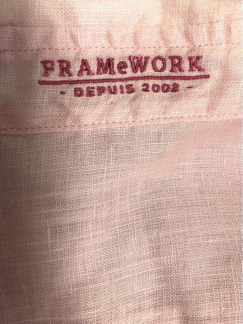 FRAMeWORK フレンチリネンレギュラーカラーシャツ