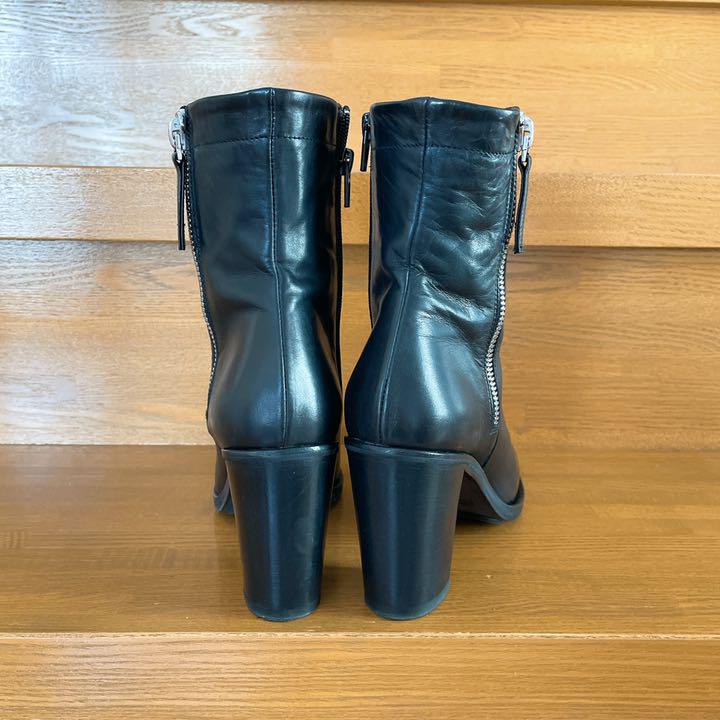 PELLICO ペリーコ】シルバージップ ショートブーツ 黒 35 1/2