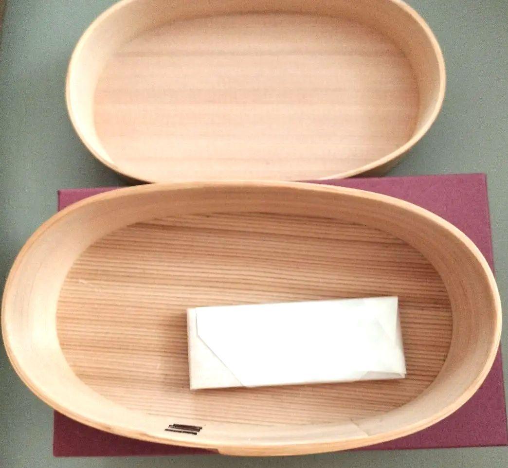 栗久　お弁当箱　小判型　キッズ弁当　秋田大館　曲げわっぱ