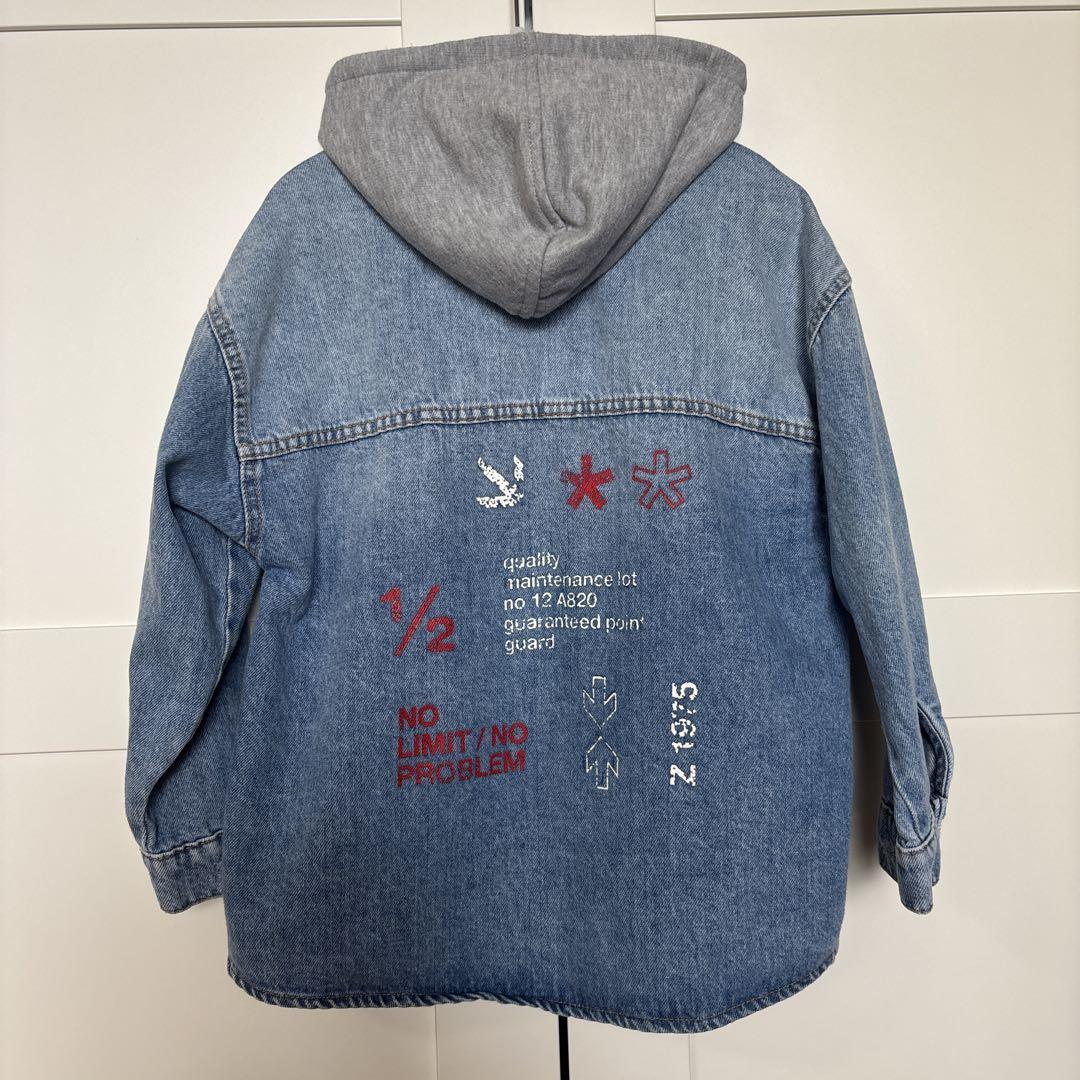 ZARA フード付きデニムジャケット 116 - メルカリ
