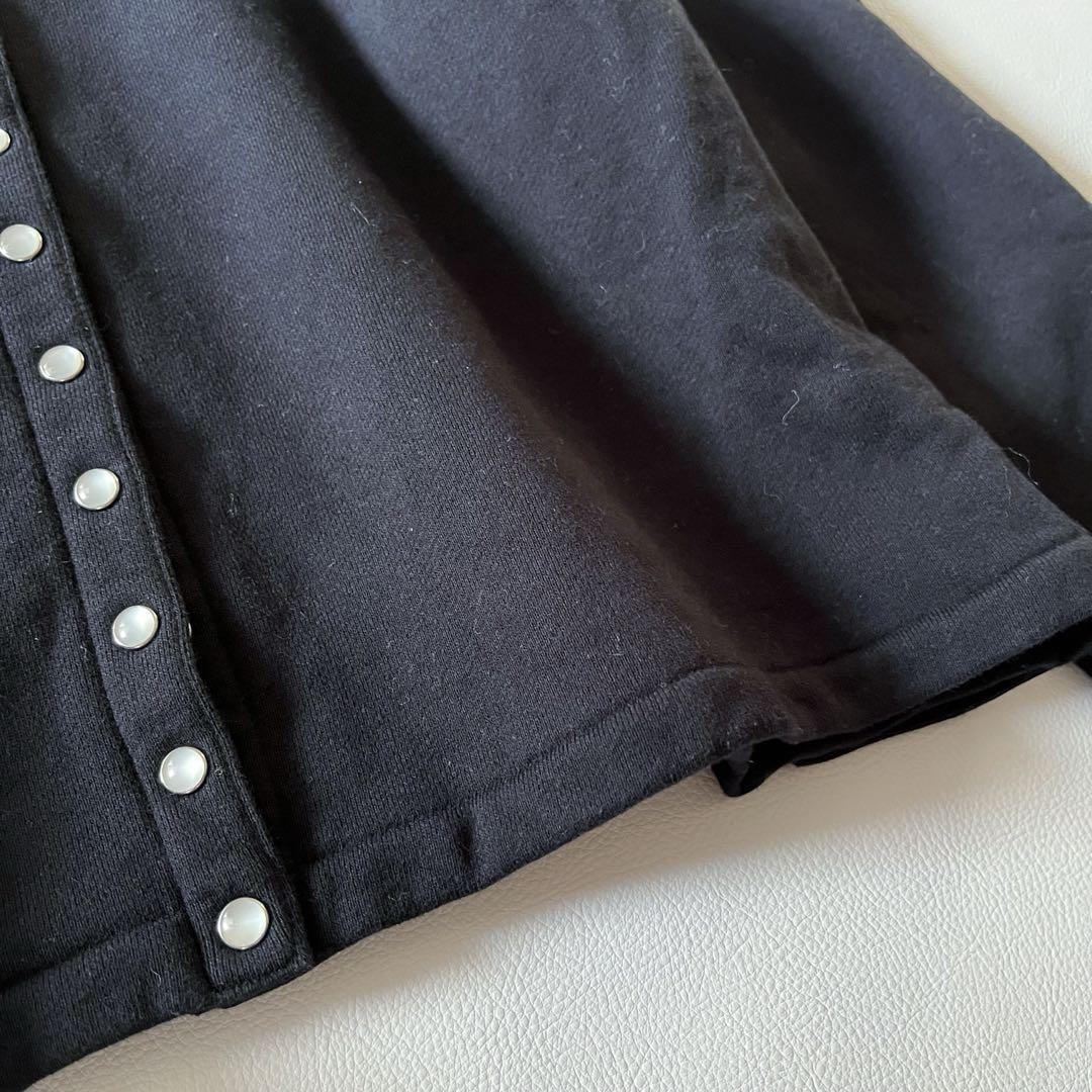 a1798＊ アニエスベー サラエボハート ロゴ コットン カーディガン
