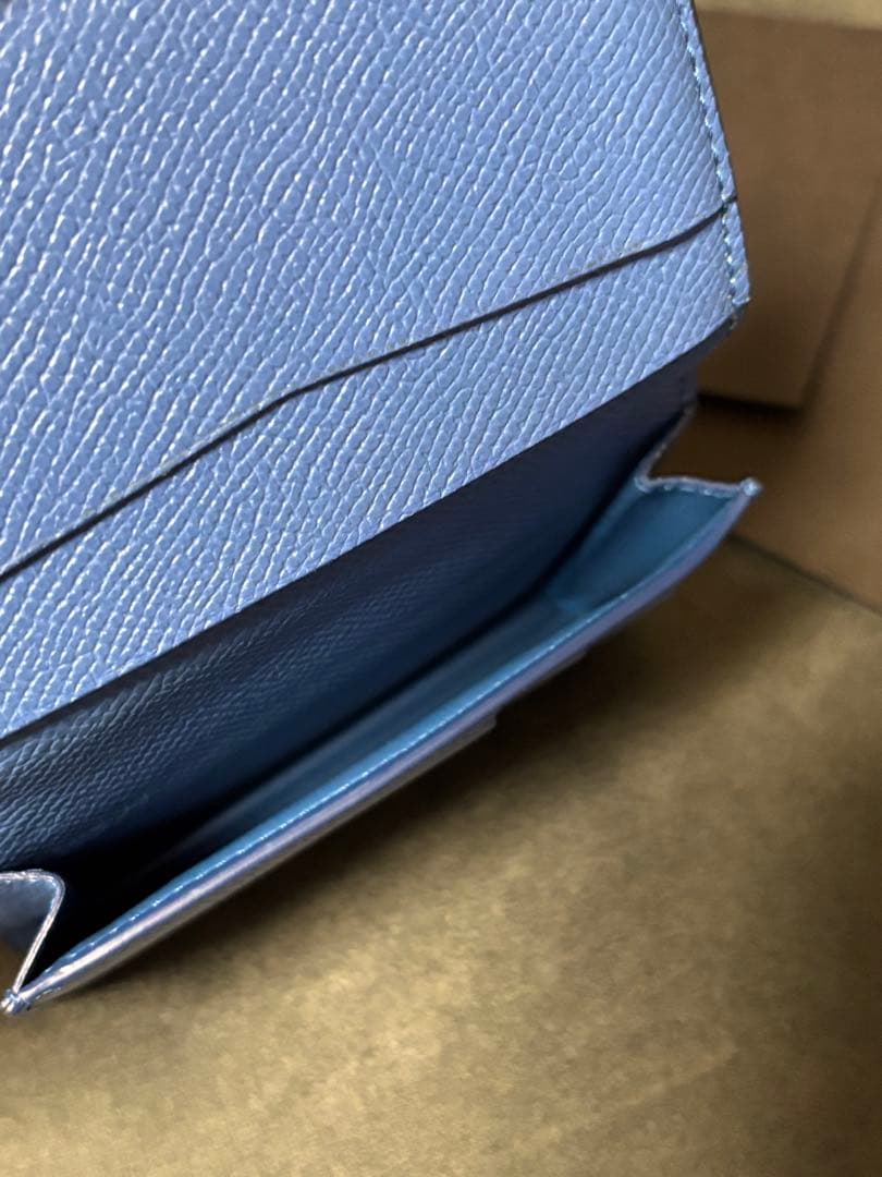 dunhill ネイビー レザー 名刺入れ　カドガン