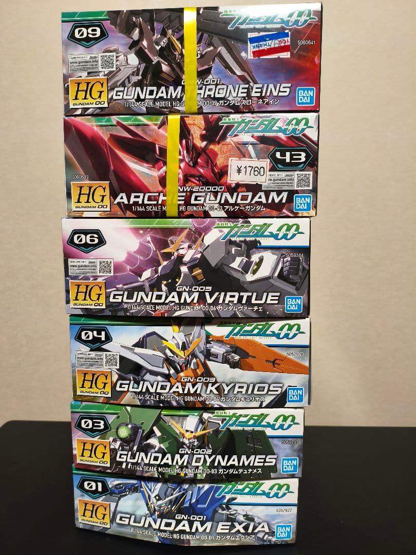 HGガンダムダブルオーシリーズ 6個セット アルケー スローネ キュリオス HGガンダムダブルオーシリーズ 6個セット アルケー スローネ キュリオス