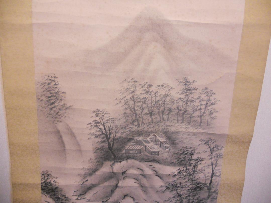 掛け軸 静山 四季名月 絹本 希少 軸装 茶道具 掛軸 美品 です。 掛け軸 常山 彩色山水 紙本 希少 軸装 茶道具 掛軸 です。