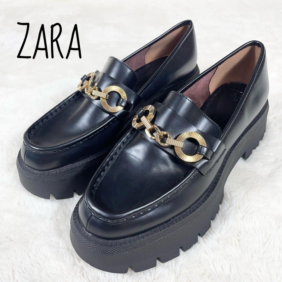 未使用級✨️ザラ ZARA ビットローファー トラックソール 40 未使用級✨️ザラ ZARA ビットローファー トラックソール 40