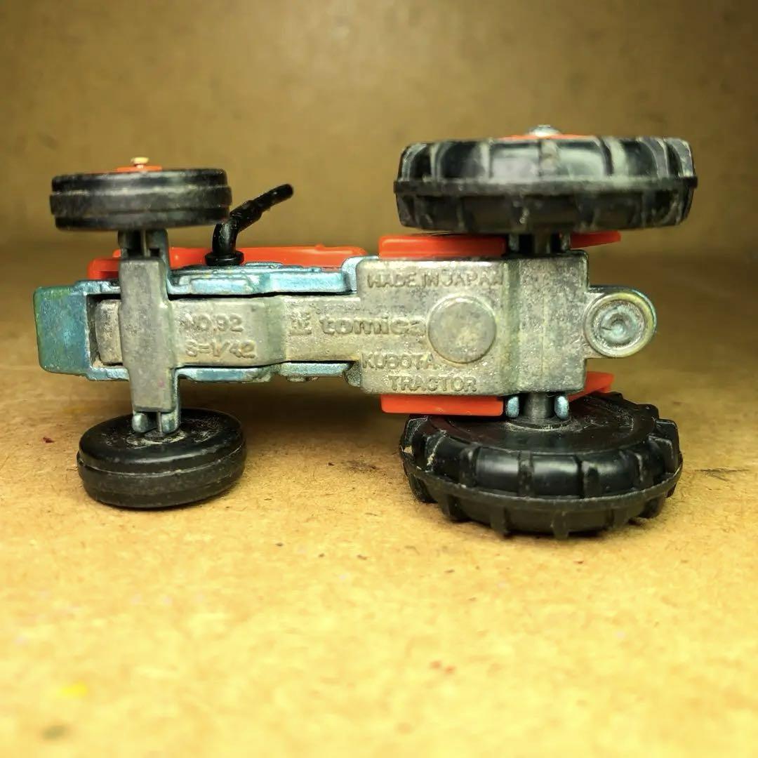 絶版トミカ 日本製 No.92 1/42 クボタ トラクター オレンジ 箱無