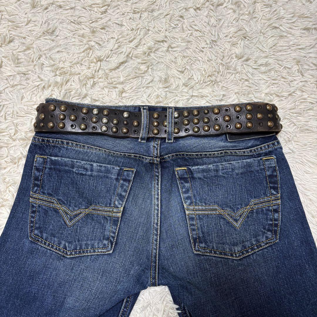 小物 archive diesel leather studs belt y2k