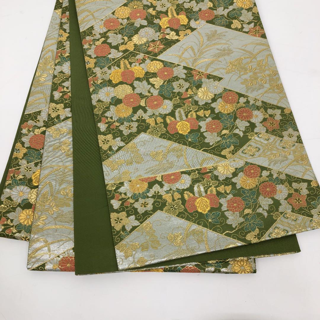 最新作人気SALE 安 5201T 袋帯 金銀糸 松皮取り蒔絵菊文様 着物 eUBMh-m74867016507 特価超激得