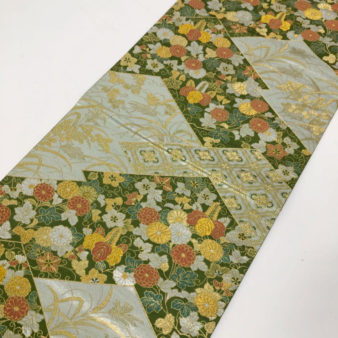 最新作人気SALE 安 5201T 袋帯 金銀糸 松皮取り蒔絵菊文様 着物 eUBMh-m74867016507 特価超激得
