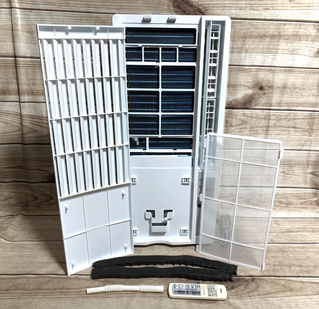 店内商品がすべてレジにて半額！！ Haier 4～7畳 100V 窓用エアコン JA-16W 22年製 全清掃済 エアコン