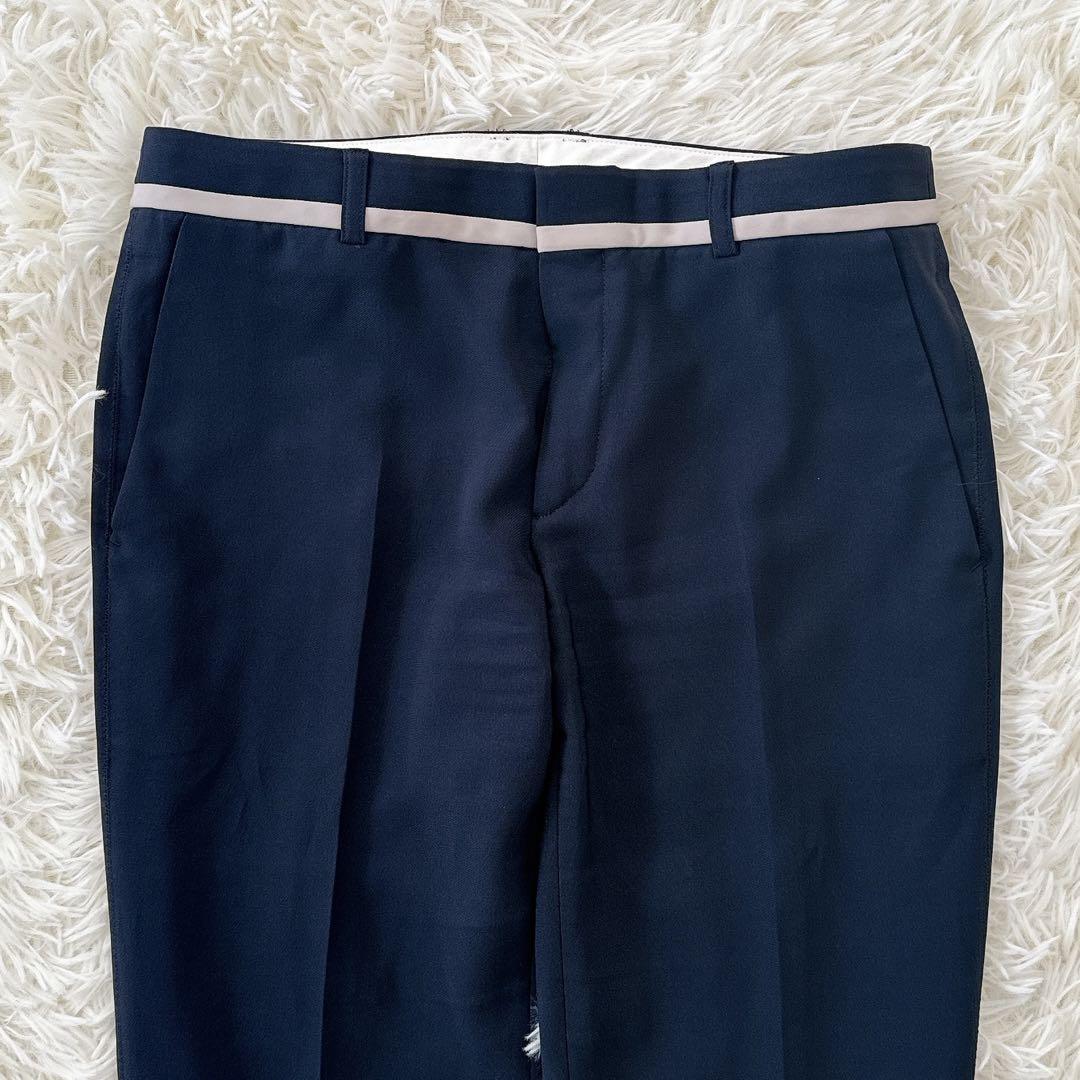 BEIGE, ✨パンツスーツ ノーカラージャケット セットアップ ネイビー 4
