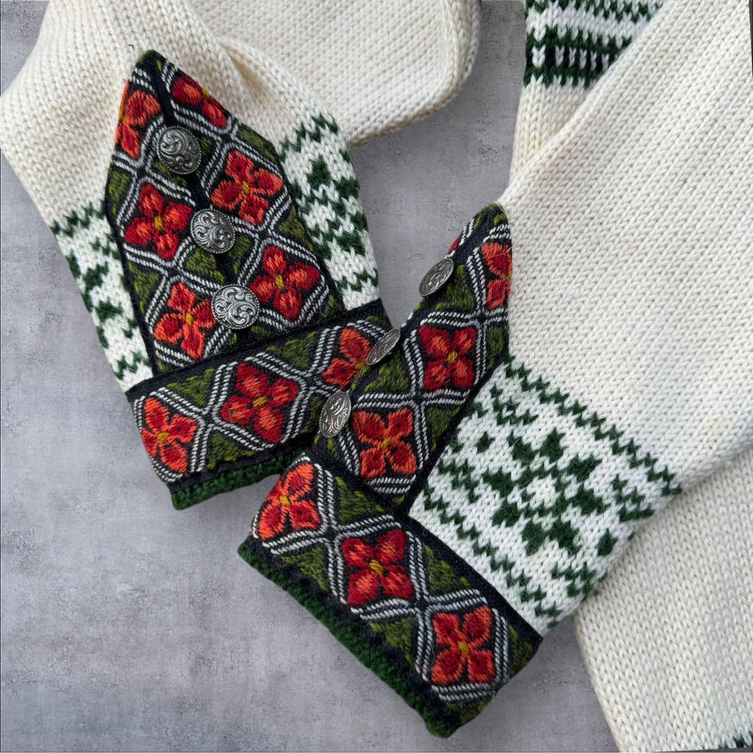Vintage 70's DALEノルディックニット チロルカーディガン（90