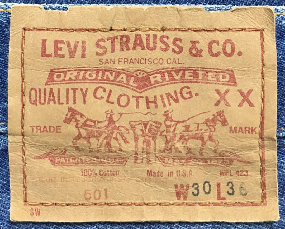 希少 90's USA製 Levi's 501 W30 赤文字 金脇割 BLUE - メルカリ