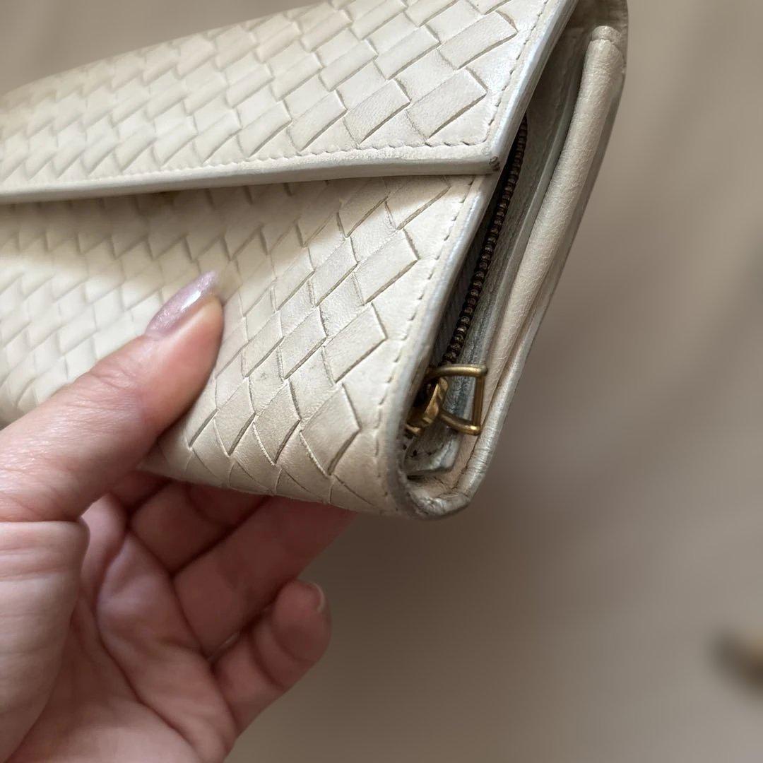 Bottega Veneta ホワイトレザー長財布 - メルカリ