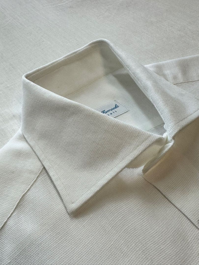 【美品クリーニング】ERRICO FORMICOLAコットンリネンシャツ39M 【美品クリーニング】ERRICO FORMICOLAコットンリネンシャツ39M