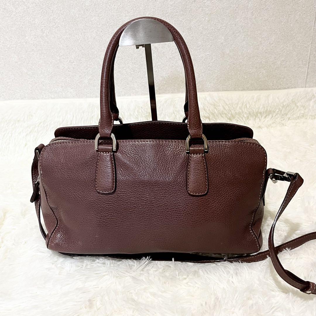 土屋鞄 ツチヤカバン 2way ショルダー ハンドバッグ ブラウン レザー