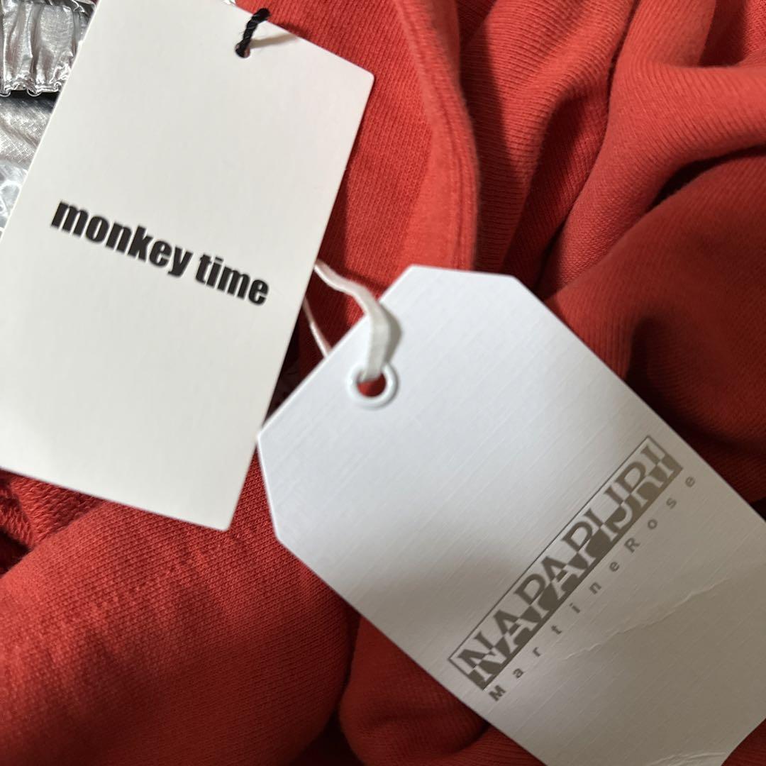 monkeytime napapijri コラボ 新品未使用 パーカー