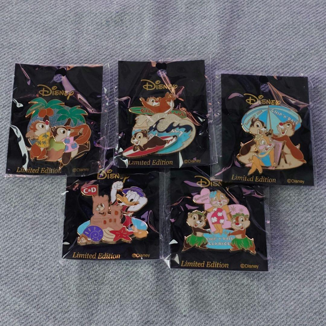 ディズニー　チップ&デール　リミテッドピン 5個セット