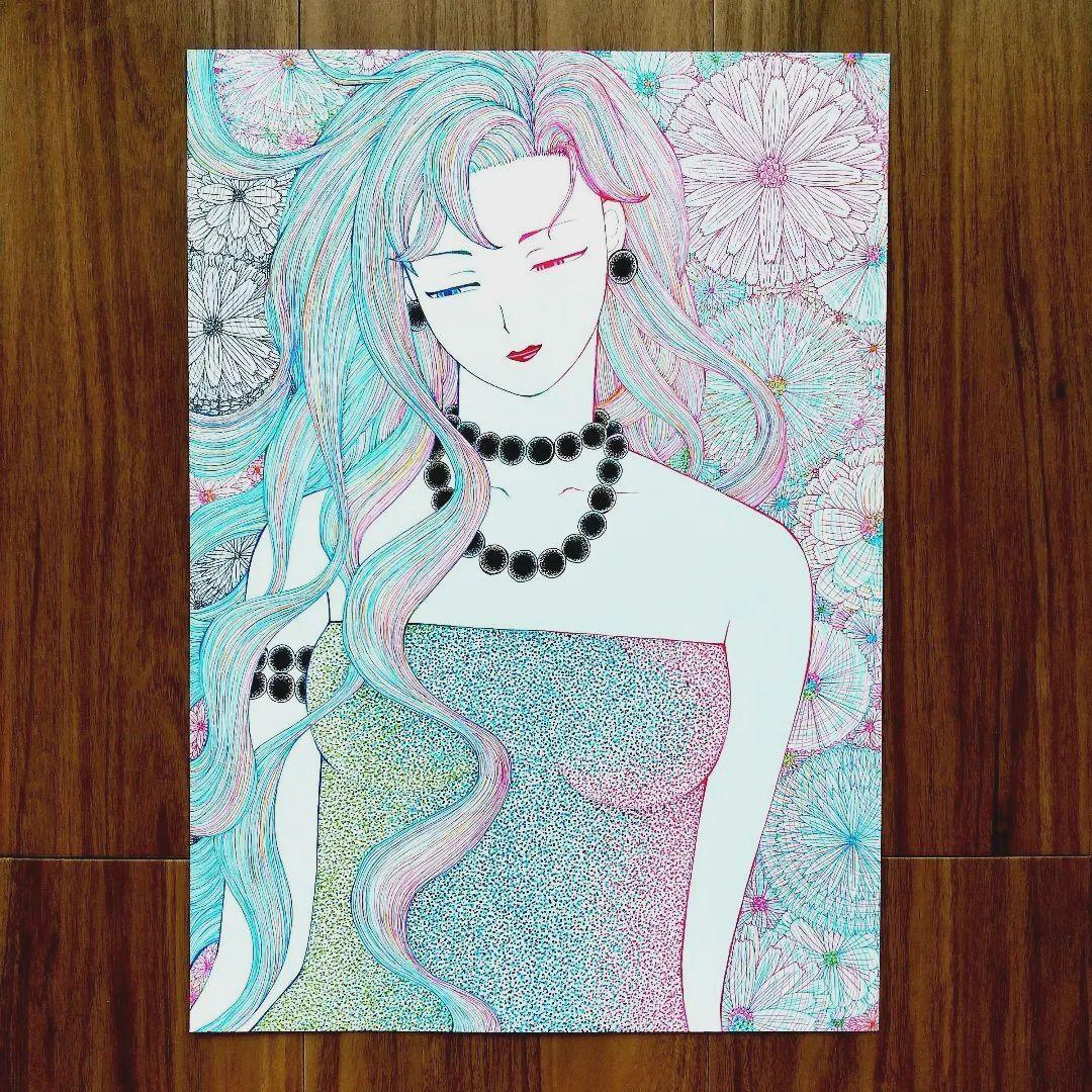 原画 「黒い首飾り」