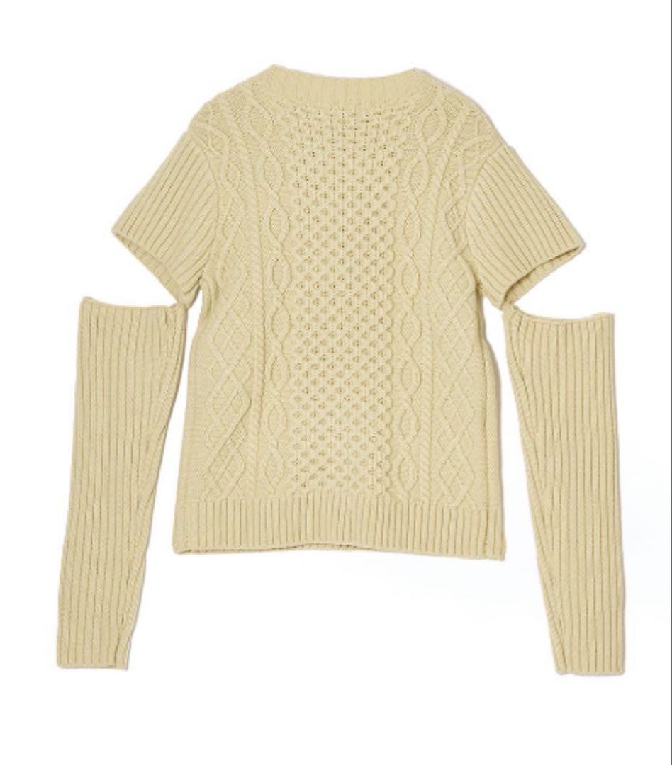 Charm cut vintage knitトップス