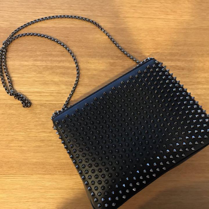 セール!美品!クリスチャンルブタン ショルダーバッグ 2WAY スタッズ 黒