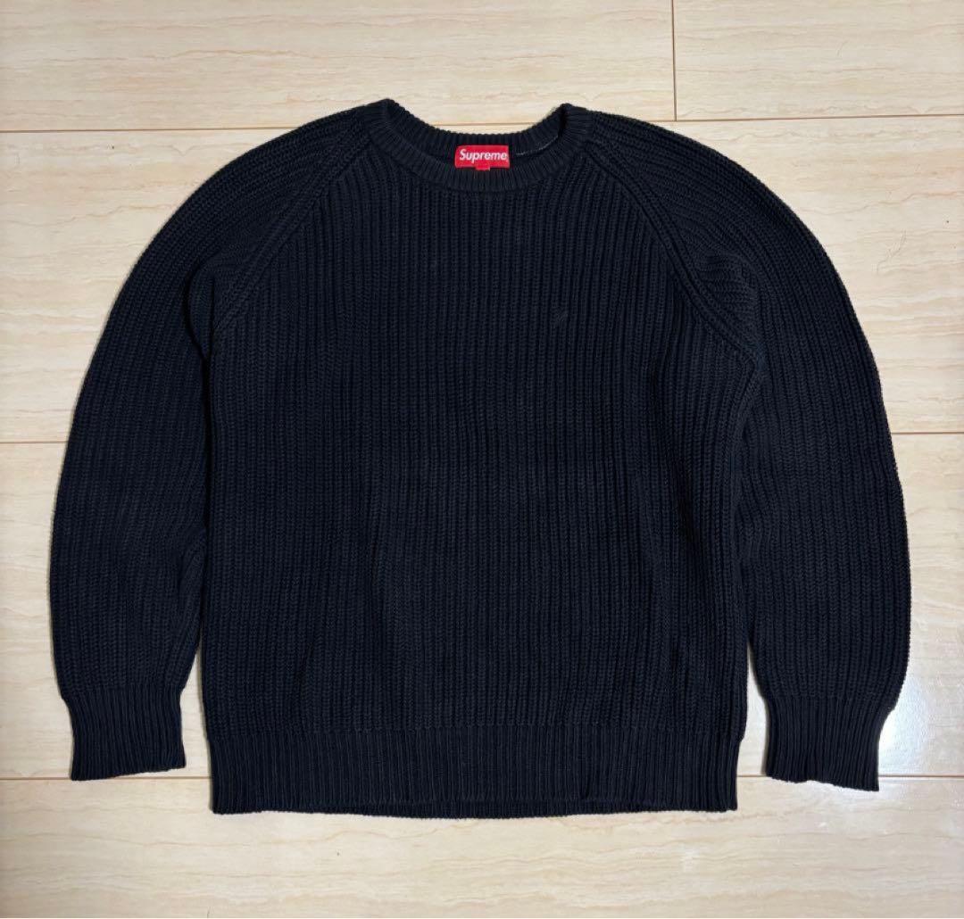 Supreme cotton Ribbed Sweater Black M
