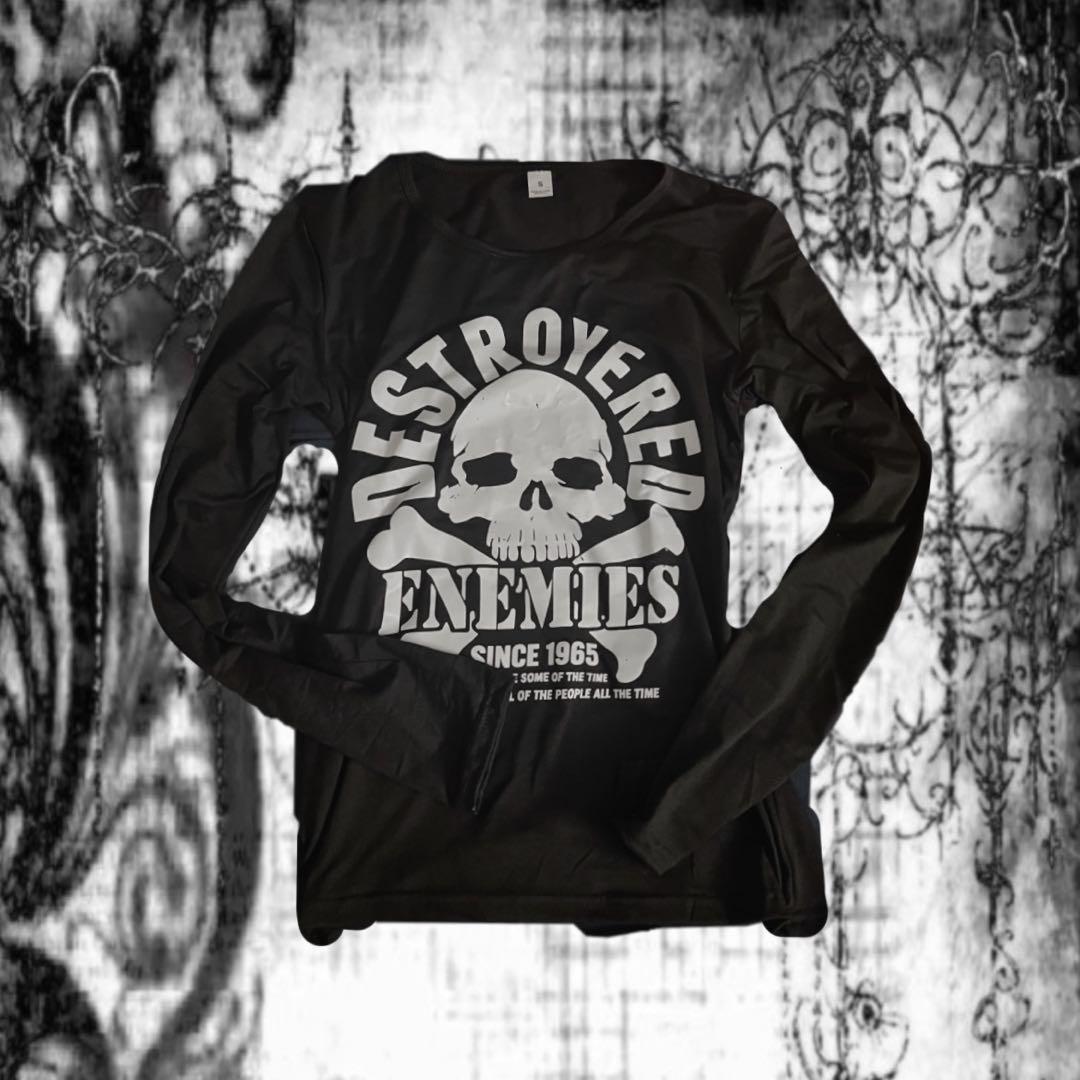 y2k 平成 グランジ 00s パンク お兄系 スカル ロンt opium - メルカリ