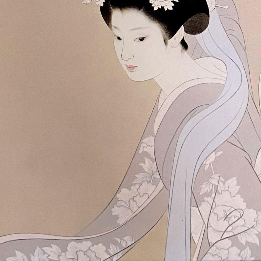 志村立美、【鏡獅子】、希少な額装用画集より、新品額装付、状態良好