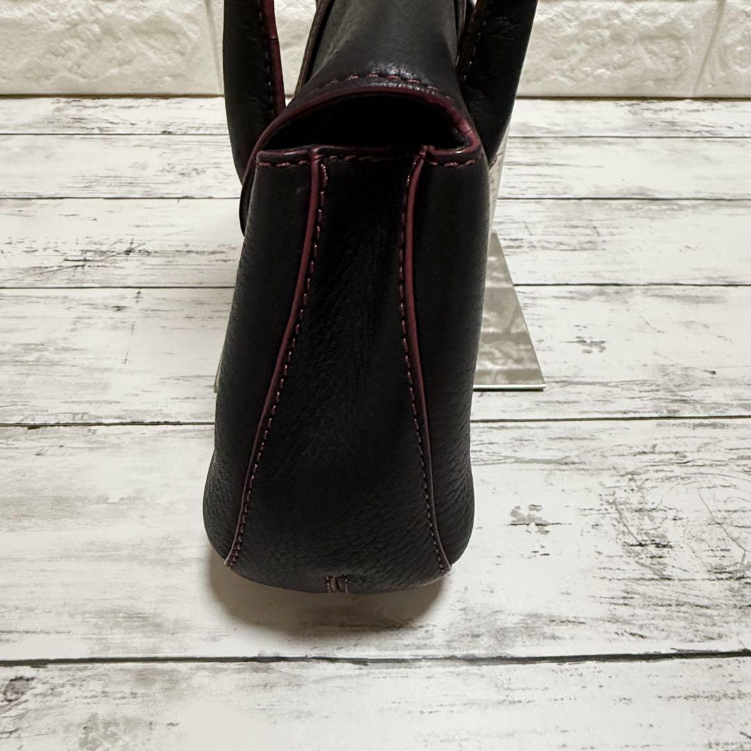 COLE HAAN コールハーン　レザーハンドバッグ　ブラック COLE HAAN コールハーン レザー ハンドバッグ レディース