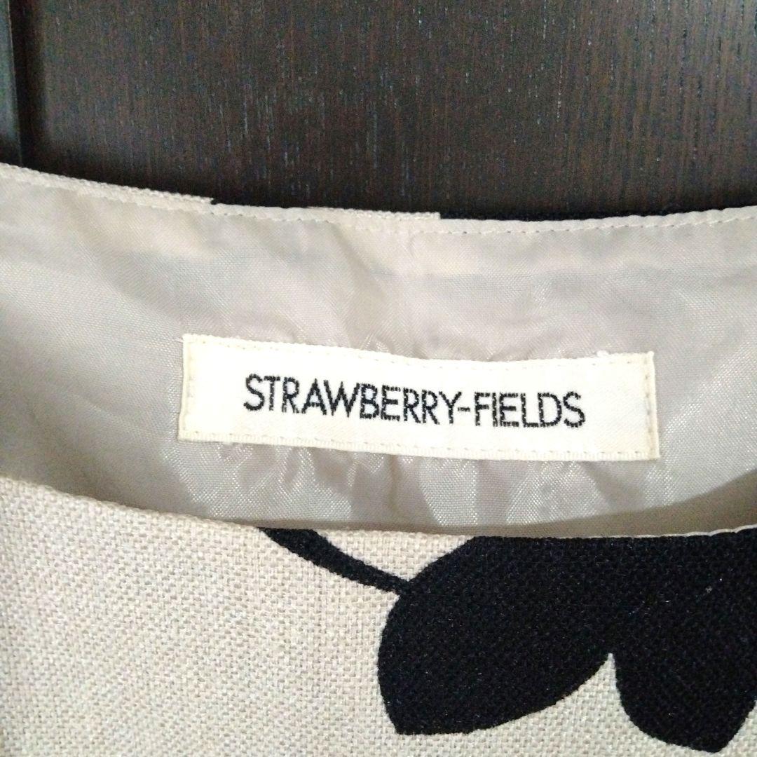 STRAWBERRY-FIELDS ワンピース アシンメトリーカラーワンピース