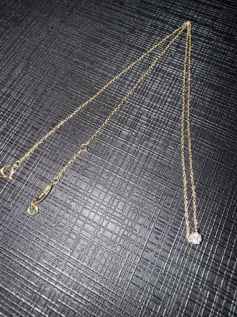 AHKAH ソルティアラウンドネックレス 18k ダイヤ0.15 K18 AHKAH ソルティアラウンド ダイヤモンド 0.15ct ネックレス